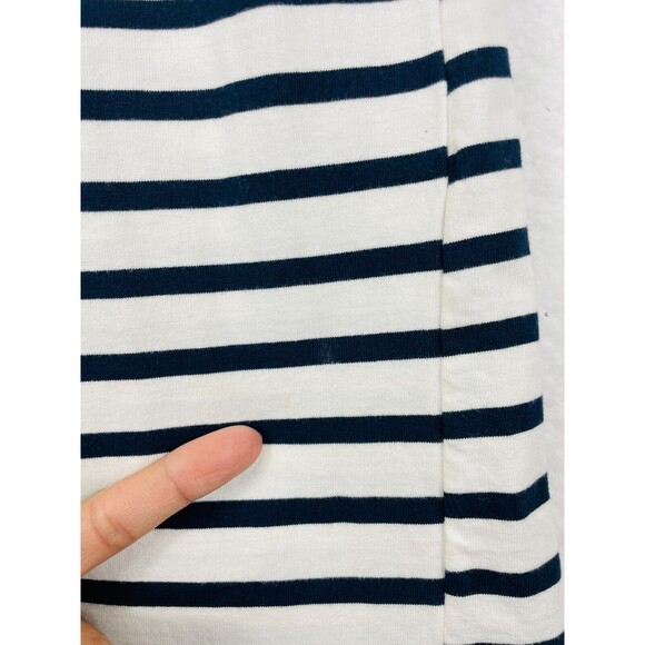 Zara Pinafore Stripe Midi Dress Womens Small Adjustable Wide Straps V-Neck - Picture 7 of 7